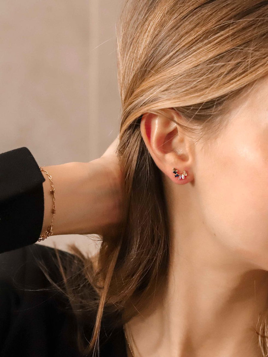 Pendientes de plata COLORFUL oro