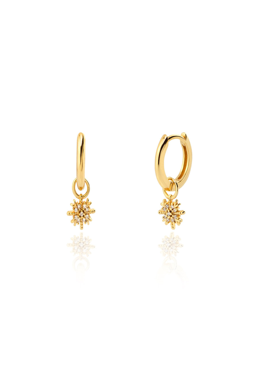 Pendientes SNOWFLAKE oro