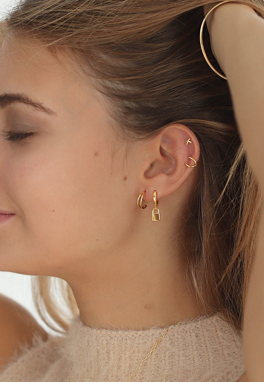 Pendientes DOUBLE HOOP oro