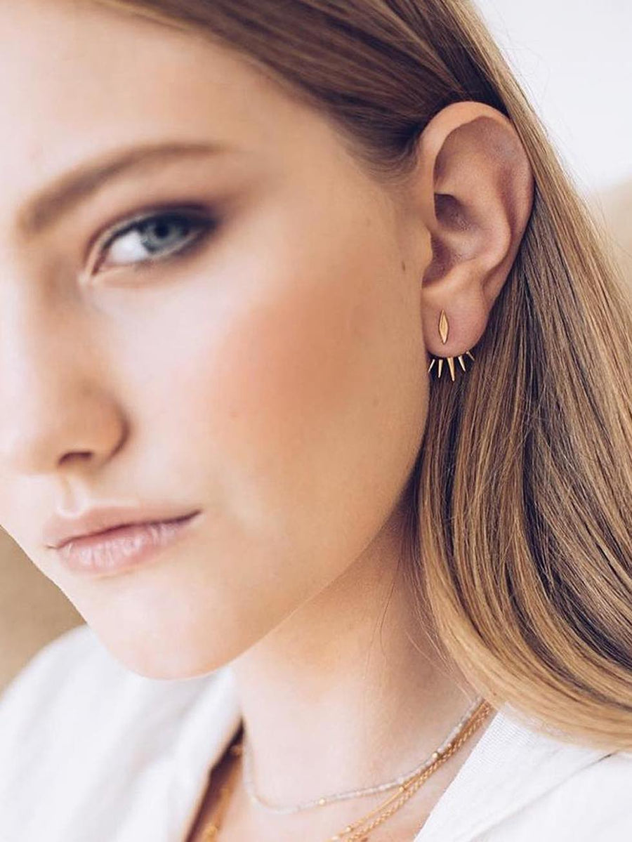 Pendientes de plata EAR JACKET oro