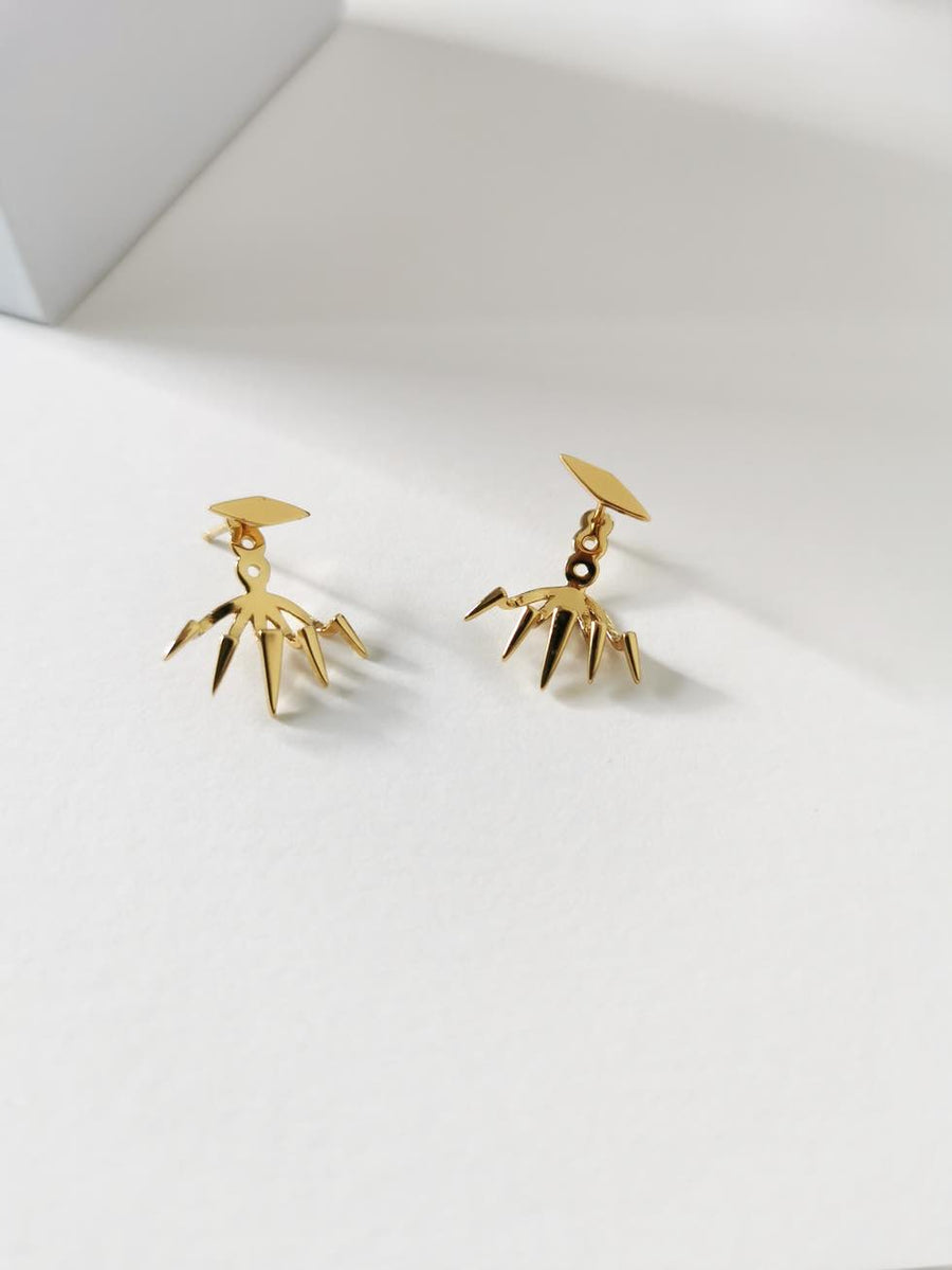 Pendientes de plata EAR JACKET oro
