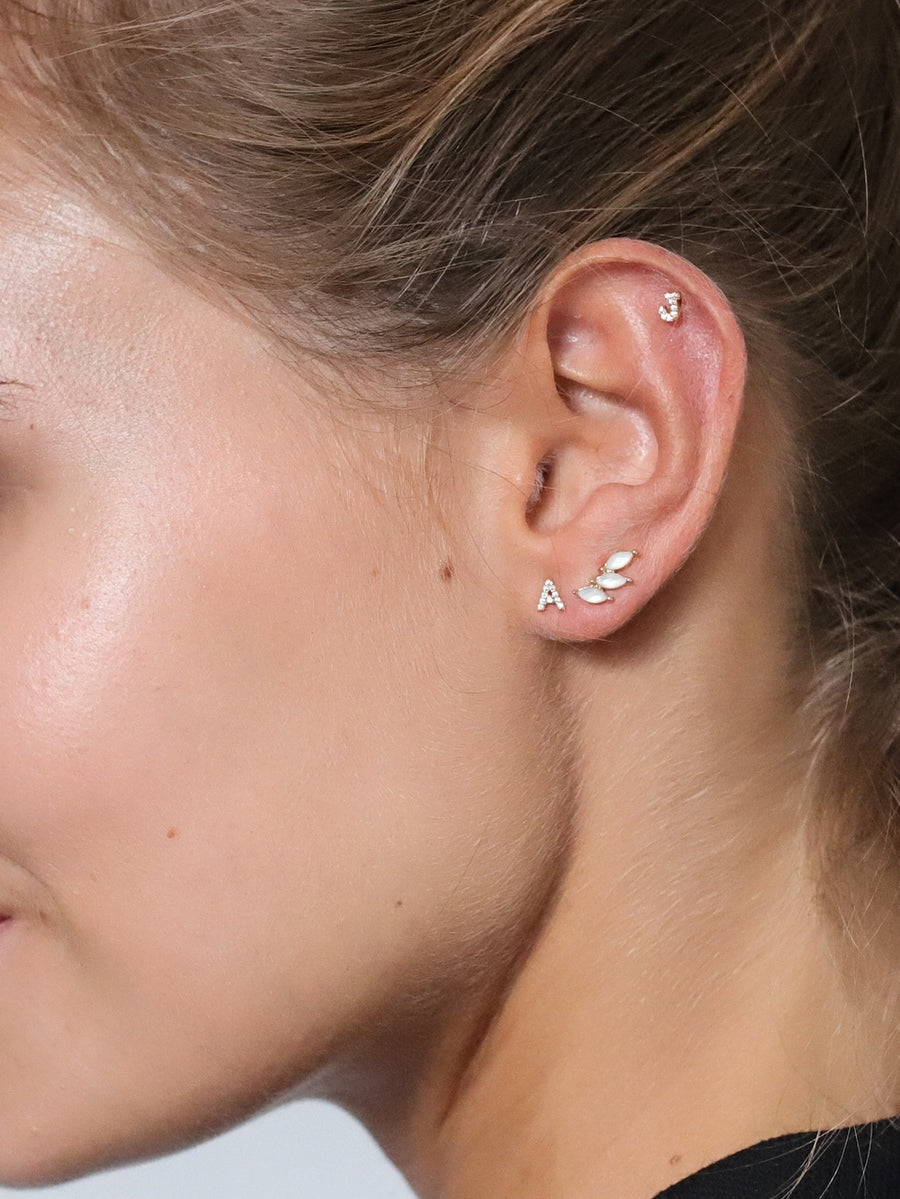 Pendientes de plata MINI ICE oro