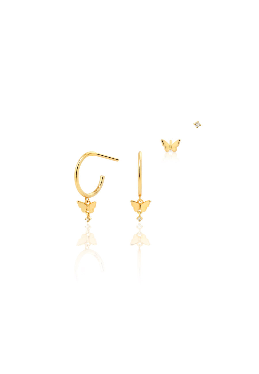 Pendientes MARIPOSA CZ SET oro