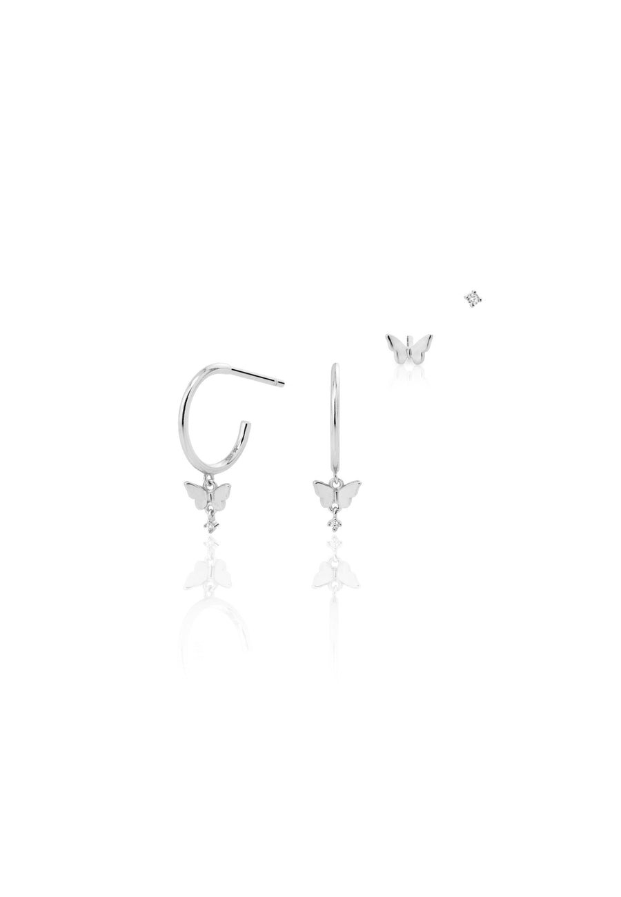 Pendientes MARIPOSA CZ SET plata