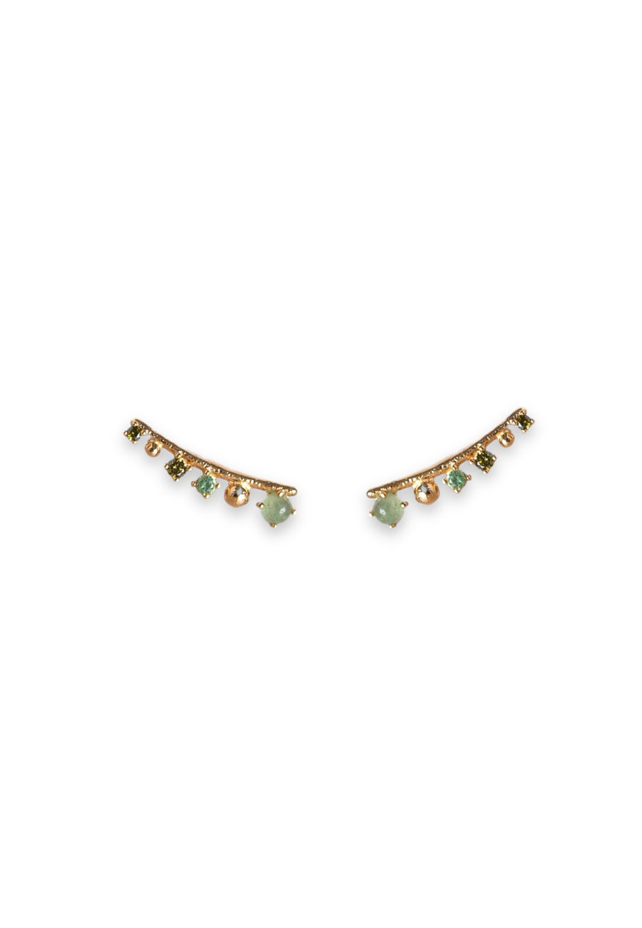 Pendientes trepadores BOTANICA oro