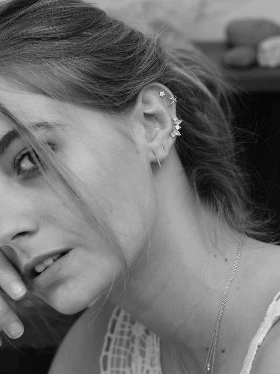 Pendiente X EAR CUFF plata