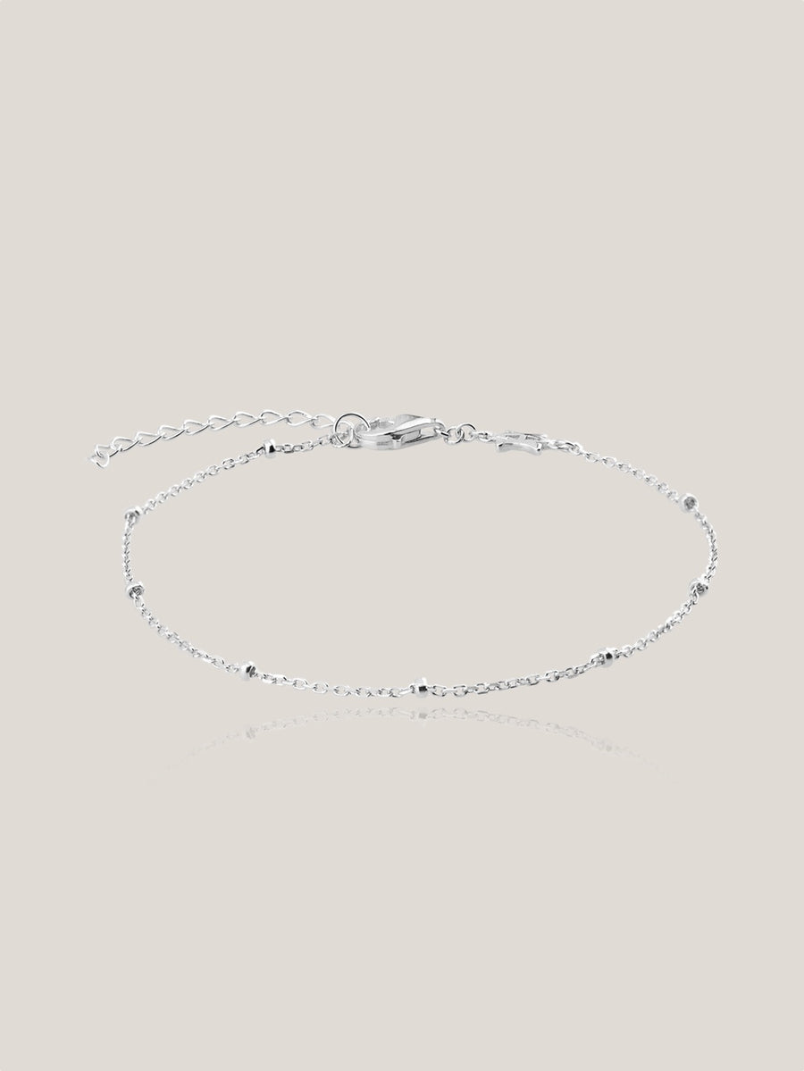 Pulsera mini BOLITAS GLD. Plata de ley, baño oro.