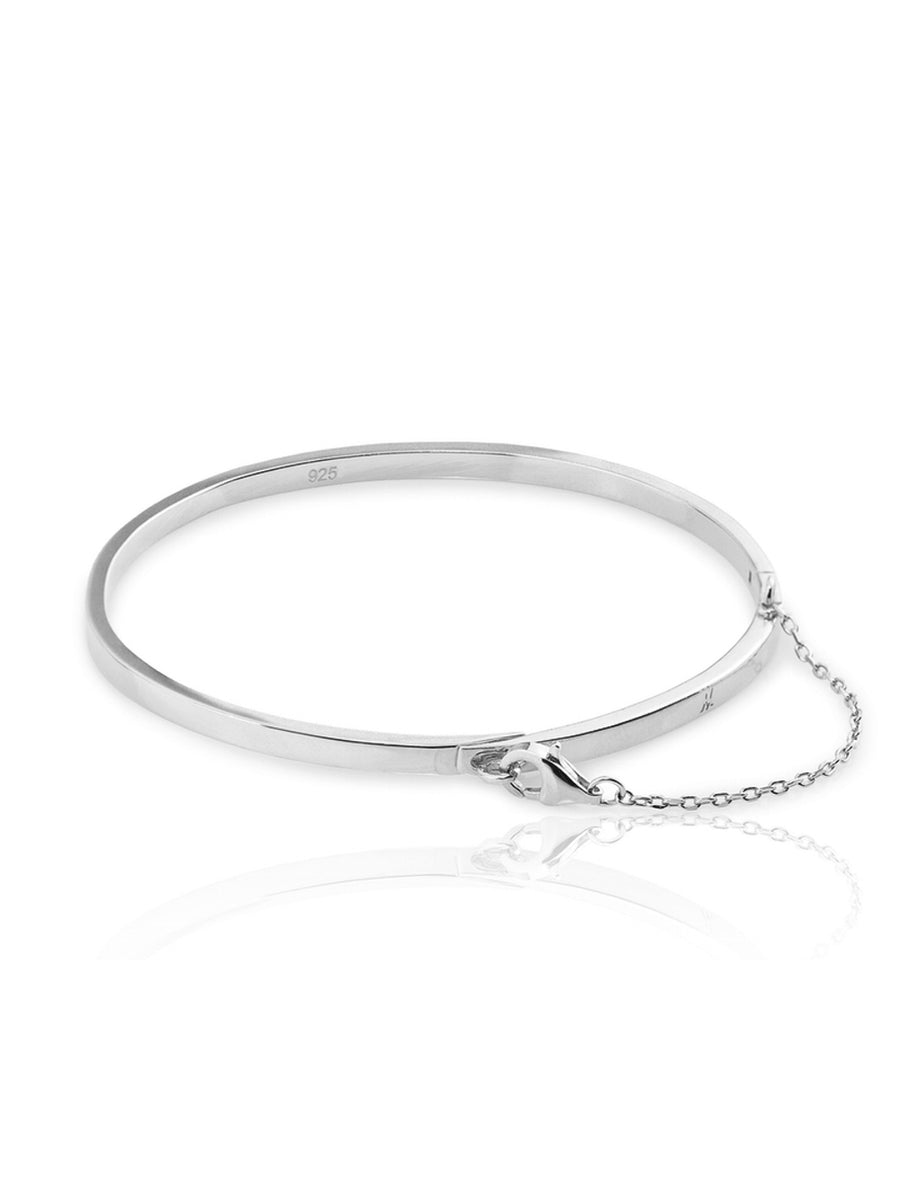 BRIDGE SLV. Pulsera rígida, brazalete plata de ley.