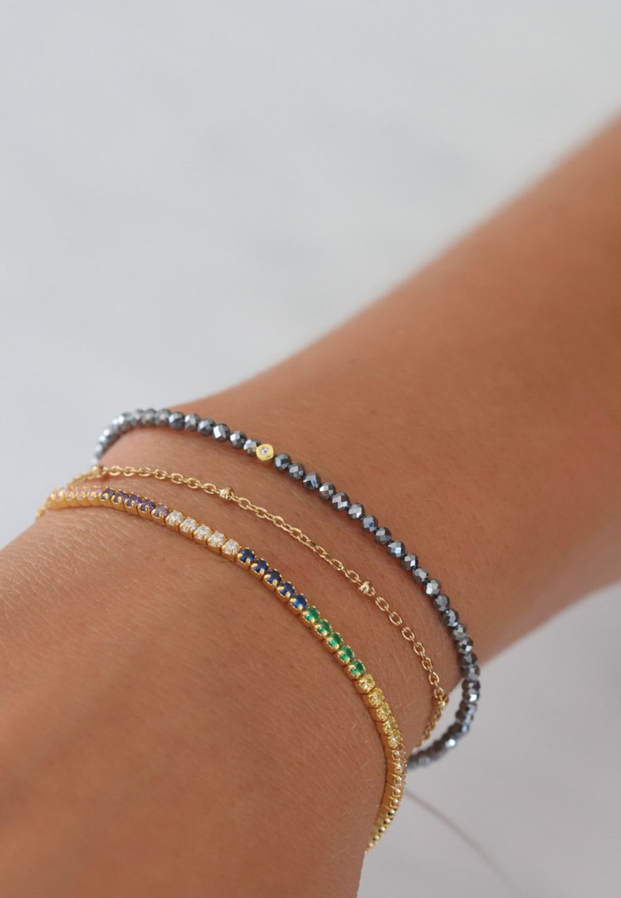 Pulsera de plata GREY oro