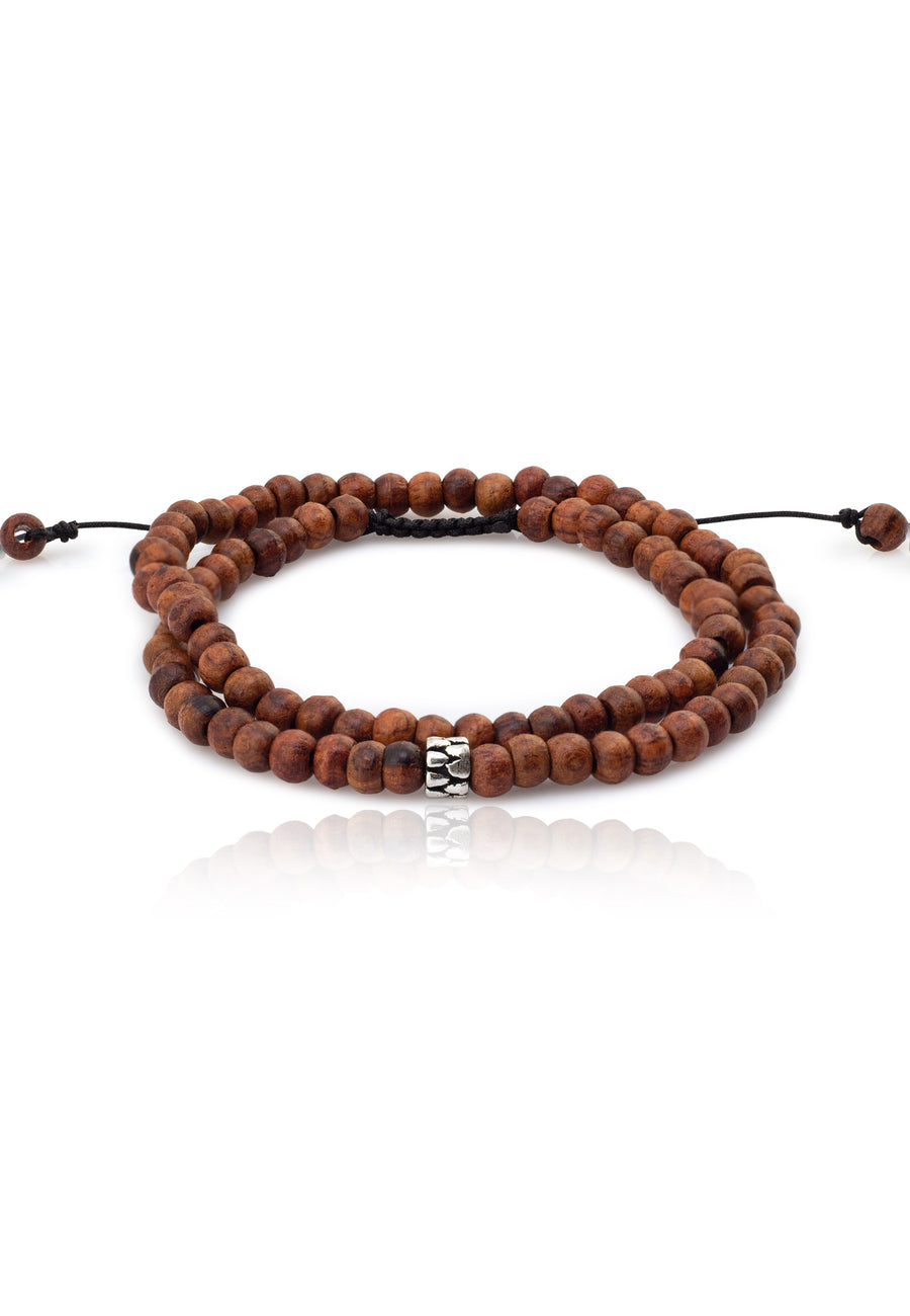 Pulsera para hombre de madera doble GURU