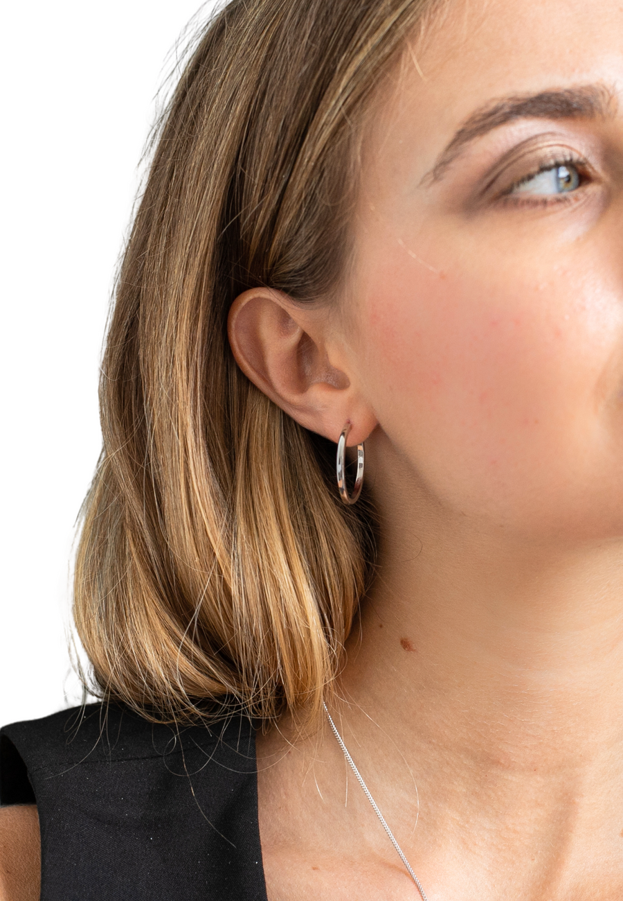 Pendientes de plata aros PURE